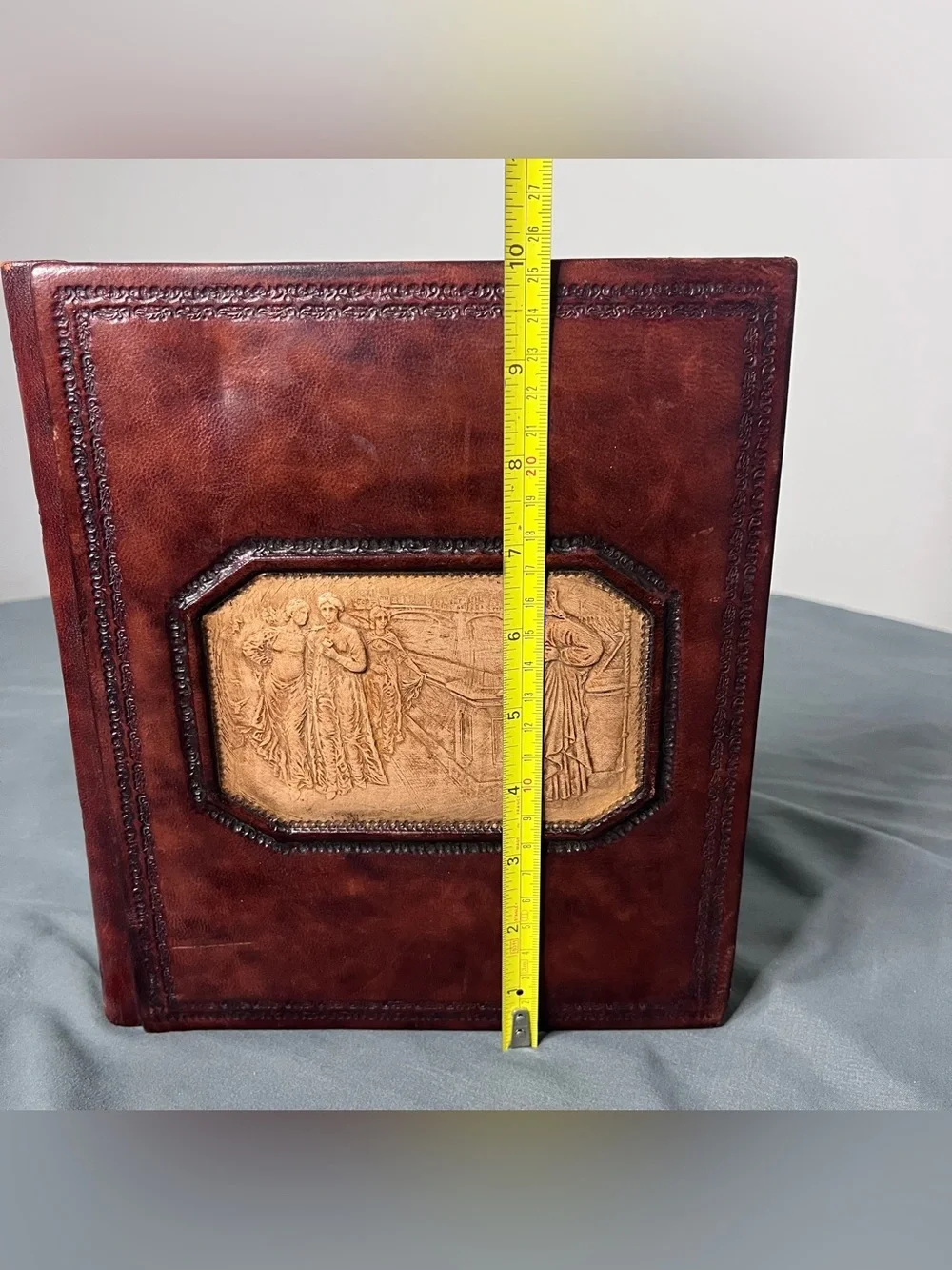 Handmade Florence Italian Leather Journal Large Bound Photo Album 50 Pages Italy